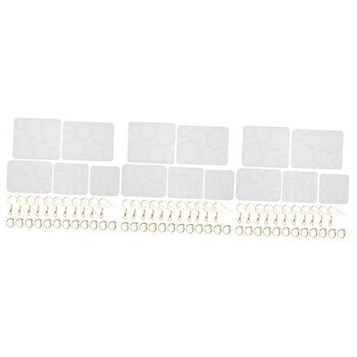 TEHAUX 3-Piece Earring Silicone Mold with Gold Earring Hooks and Connectors