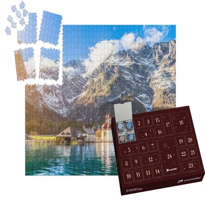 puzzleYOU: Puzzle Advent Calendar | Scenic Mountain Landscape at Lake Königssee