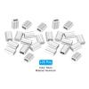 Aluminum Crimp Loop Sleeves, Double Sleeves for 1.2 mm Wire Rope, Silver, 25-Pack view 3
