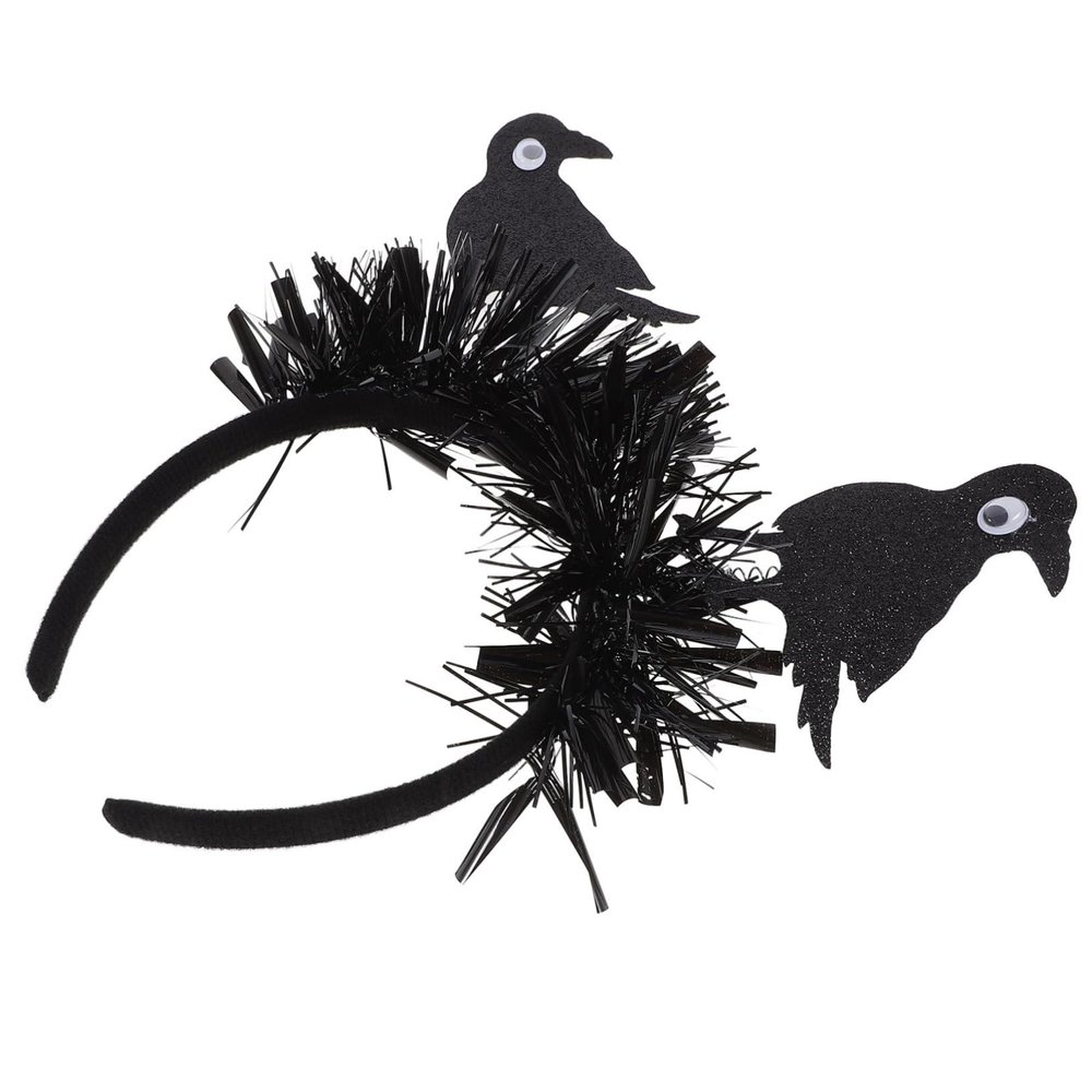 JEWEDECO Halloween Raven Headband for Cosplay and Parties