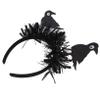 JEWEDECO Halloween Raven Headband for Cosplay and Parties view 1