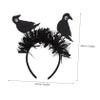 JEWEDECO Halloween Raven Headband for Cosplay and Parties view 4