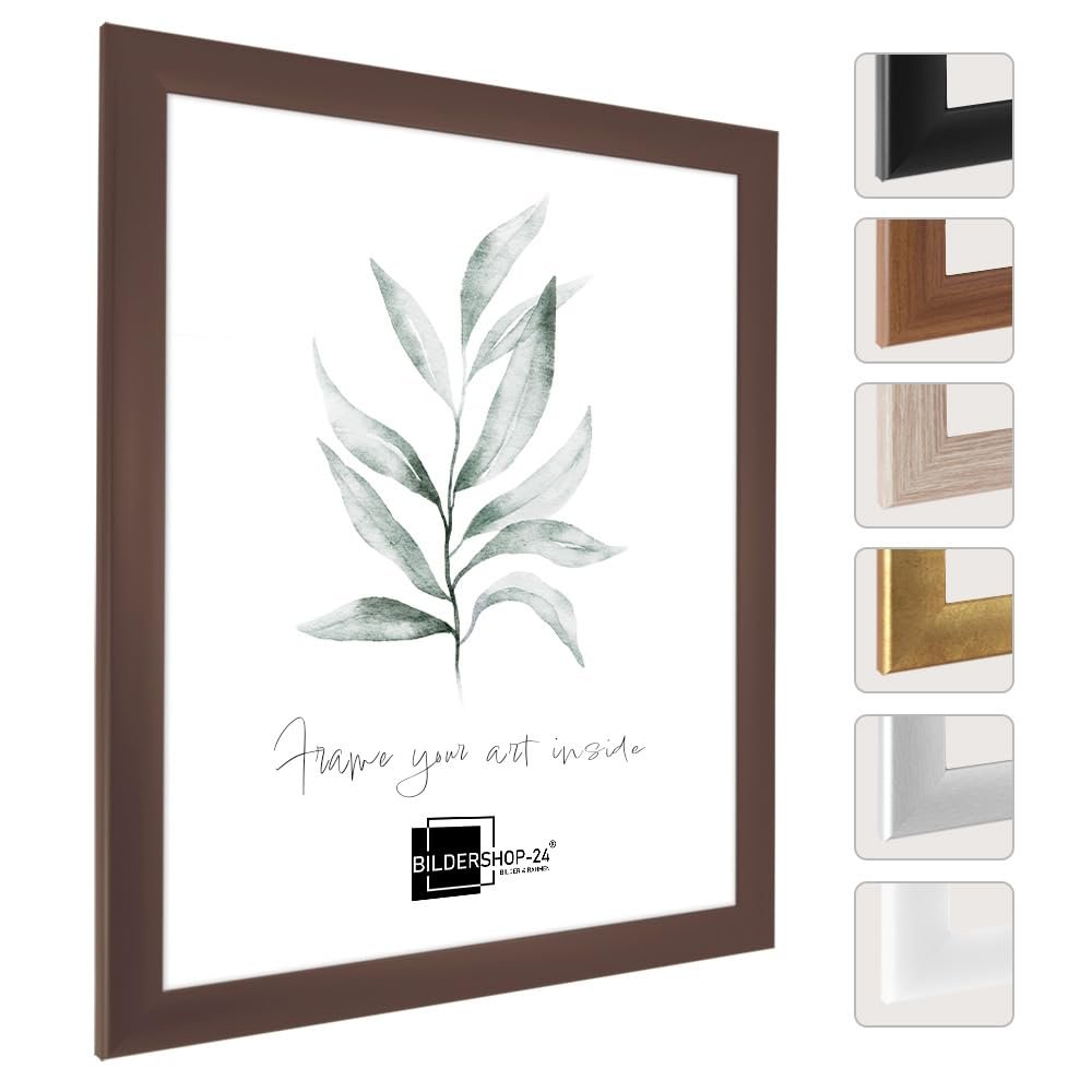 Bildershop-24 Valencia Picture Frame, 20 x 30 cm, Matte Brown