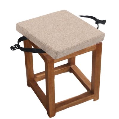 Square Stool Chair Cushion with Removable Cover, Non-Slip Buckle, 40 x 40 x 5 cm (H3, 1 Pack)