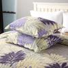 ZOAPDEBCE 4-Piece Cotton Quilt Set, Reversible Twill Coverlet with Maple Leaf Pattern, King Size view 4