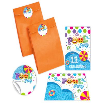 JuNa-Experten 8 Pool-Themed Invitations for an 11th Birthday