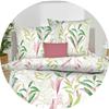 Kaeppel Premium Seersucker Bedding Set 135 x 200 cm, 2-Piece, Fresh Leaves Kiwi view 4