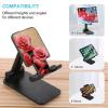 MNBVKL Phone Holder, Rose Print, Fully Adjustable, Foldable Desktop Phone Stand view 3