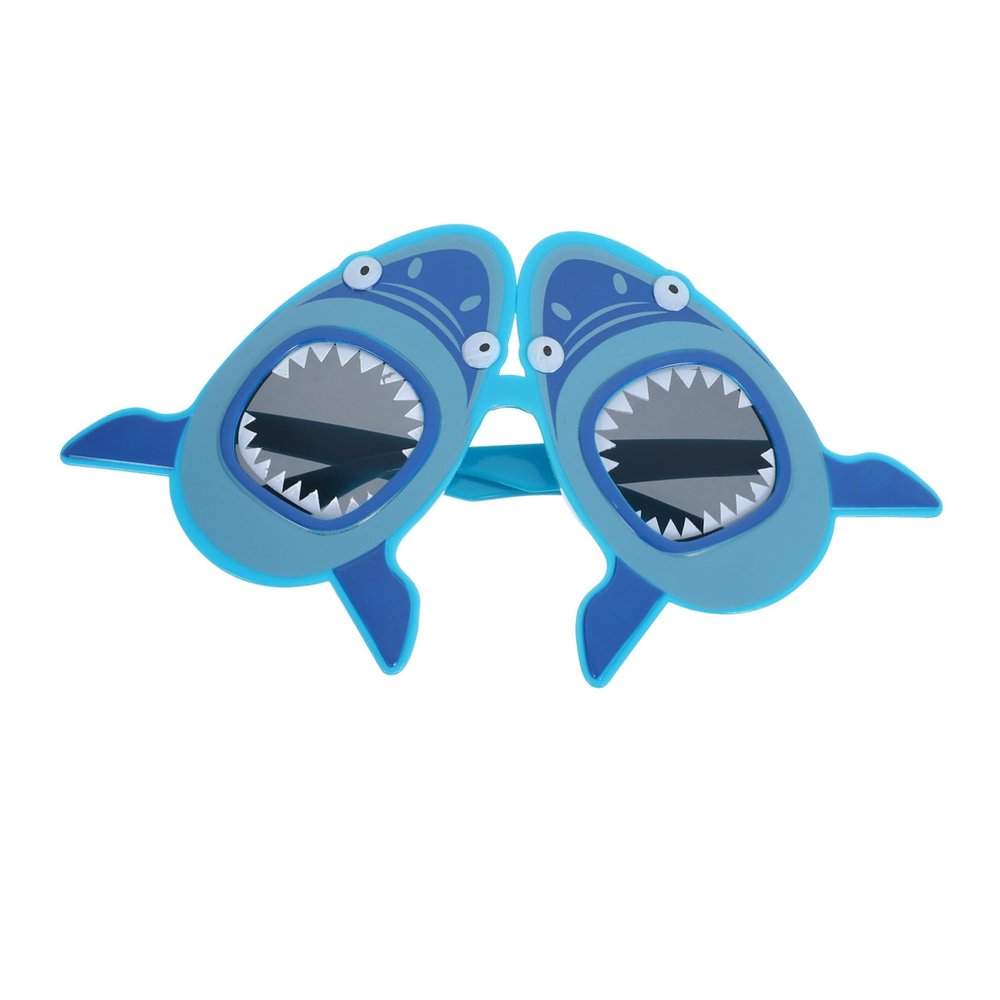 WRITWAA 5-Piece Funny Shark-Design Sunglasses for Hawaii Parties, Reusable Party Glasses for Photos and Beach Décor