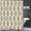 AEKDCL Waterproof Shower Curtain with Brown Lines, Multicolor Waves, 47 x 71 in view 2