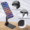 MNBVKL Adjustable Foldable Phone Stand, Purple Plant Leaf Print view 4