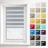 Estika Double Roller Blind, No Drilling, 2-in-1 Mounting, Dark Gray, 50 × 220 cm view 1