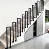 Black Indoor Stair Railing, U-Shaped Metal Handrail, Side-Mounted, 85 cm view 1
