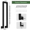 Black Indoor Stair Railing, U-Shaped Metal Handrail, Side-Mounted, 85 cm view 2
