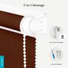 Estika Double Roller Blind, No Drilling, 2-in-1 Mounting, Chocolate, 35 × 150 cm view 2