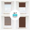 Estika Double Roller Blind, No Drilling, 2-in-1 Mounting, Chocolate, 35 × 150 cm view 4