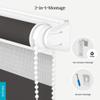 Estika Day & Night Double Roller Blind, No Drilling, Black/White/Light Gray, 150 x 150 cm view 2