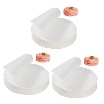 Mikinona 3 Sets of Thick Nonstick Parchment Burger Separator Paper, 200 Sheets Each