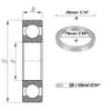 A ABSOPRO Double-Sealed Lubricated Deep Groove Ball Bearing, 1 Pc, 75 x 95 x 10 mm view 4