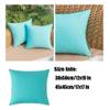 Cozomiz Outdoor Waterproof Pillow Covers, 45 x 45 cm, 2-Pack, Cyan view 4