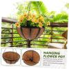 CIYODO Round Iron Hanging Flower Basket with Coconut Fiber view 2