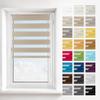 Estika Double Roller Blind No Drilling, 2-in-1 Installation (Clamp-Fix, Wall or Ceiling), Sand Beach, 35 x 150 cm, Roller Blind for Inside Windows view 1