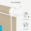 Estika Double Roller Blind No Drilling, 2-in-1 Installation (Clamp-Fix, Wall or Ceiling), Sand Beach, 35 x 150 cm, Roller Blind for Inside Windows view 2