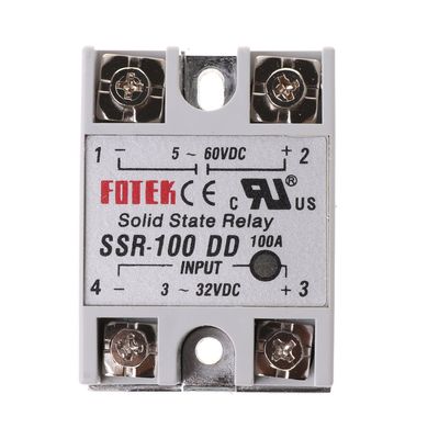 SSR-100 DD Solid State Relay Module, 100 A, 3–32 V DC Input, 5–60 V DC Output