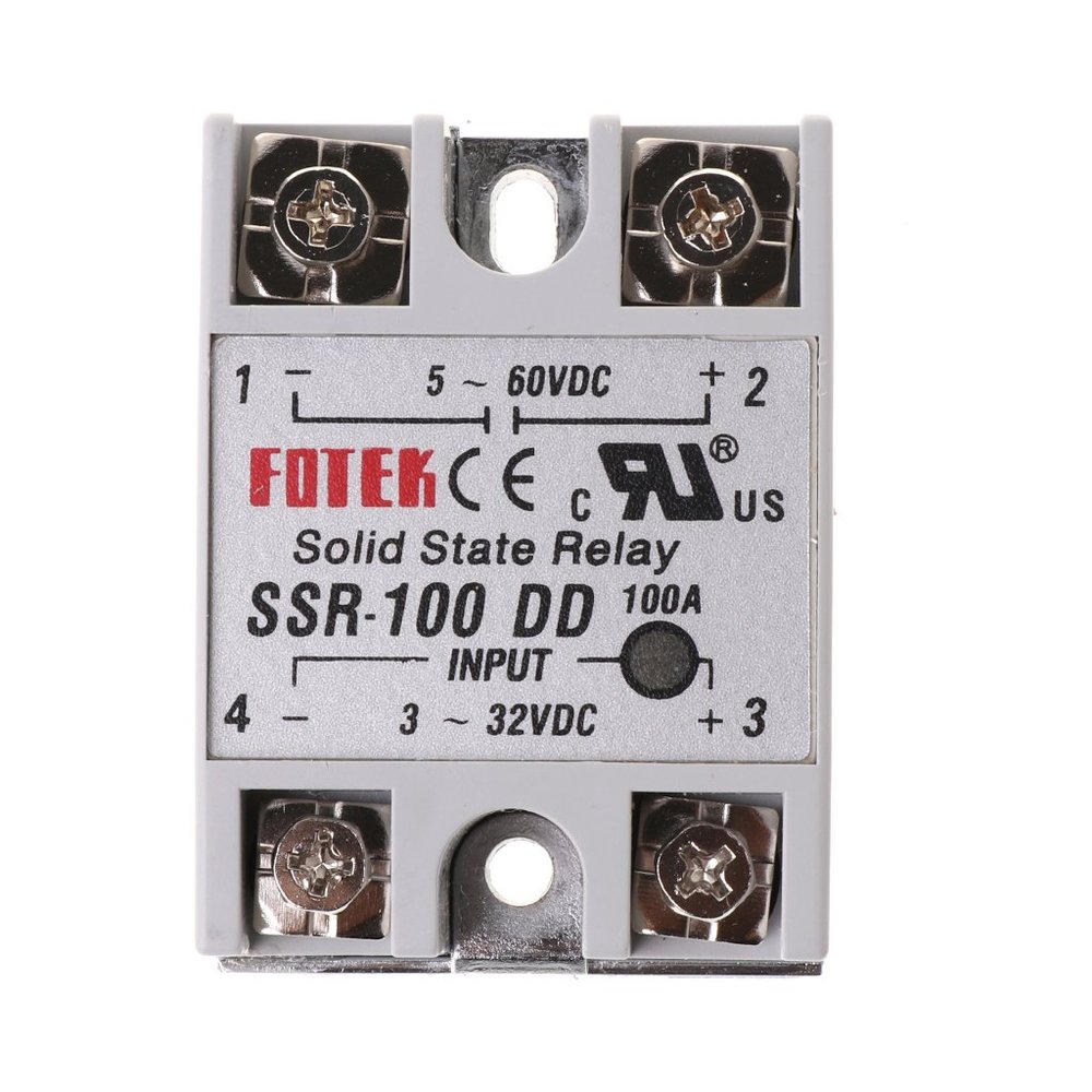 SSR-100 DD Solid State Relay Module, 100 A, 3–32 V DC Input, 5–60 V DC Output