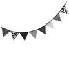 Parliky 2-Piece Cotton Triangle Bunting Banner, Double-Sided and Reusable view 2