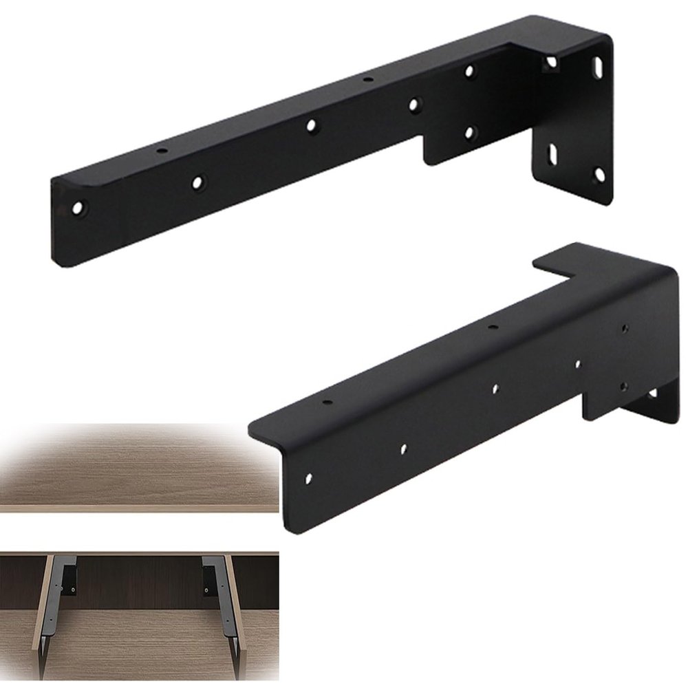 JCVCCV Hanging TV Cabinet Bracket, Triangular Metal Support Frame, Black, 32 cm/12.3 in