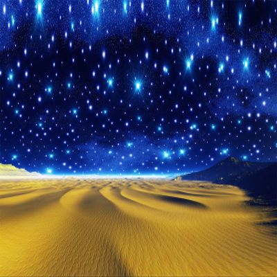 CORFOTO 3.5 x 3 m Shooting Stars in Desert Photography Backdrop