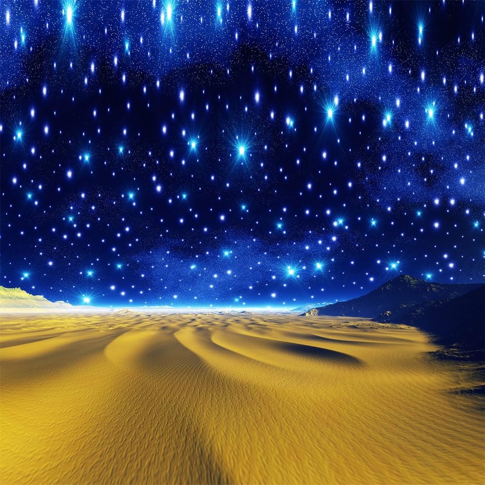 CORFOTO 3.5 x 3 m Shooting Stars in Desert Photography Backdrop