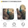 Oven Mitts and Pot Holders, 2-Piece Set, Heat-Resistant, Non-Slip, Oriental Peacock Pattern view 2