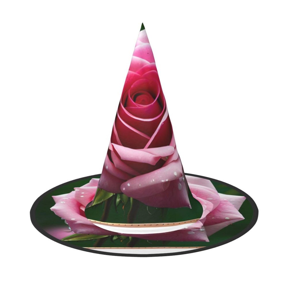 XTYGETY Dew Rose 1 Halloween Witch Hat, Unique Portable Party Headwear and Witch Decoration