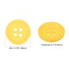 sourcing map Resin Sewing Buttons, Round, Flat, 4-Hole, for Clothing and Crafts, Yellow, 28 l, 10 pcs view 2