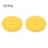 sourcing map Resin Sewing Buttons, Round, Flat, 4-Hole, for Clothing and Crafts, Yellow, 28 l, 10 pcs view 3