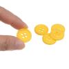 sourcing map Resin Sewing Buttons, Round, Flat, 4-Hole, for Clothing and Crafts, Yellow, 28 l, 10 pcs view 4