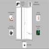 framed concept - Wooden Room Divider 135 x 172 cm, 3-Panel, Double-Sided Privacy Screen view 4