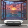 CTAMM Sonneset 3D Ocean Tapestry, 70 x 100 cm view 1