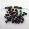 STOBOK 600-Piece Black Letter Cube Beads for Jewelry Making, Colorful Alphabet Beads for Bracelets and Crafts view 3