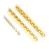 BSAXITHZB 2-Pack Gold Metal Hinges, 100 m x 9 mm, Mini Long Gold Hinges, Cabinet Hardware for Cabinets and Wooden Boxes, Antique Retro view 2