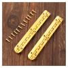 BSAXITHZB 2-Pack Gold Metal Hinges, 100 m x 9 mm, Mini Long Gold Hinges, Cabinet Hardware for Cabinets and Wooden Boxes, Antique Retro view 3