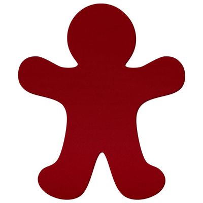 Dark Red Felt Gingerbread Man – Craft Decoration, 3–60 cm