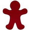 Dark Red Felt Gingerbread Man – Craft Decoration, 3–60 cm view 1
