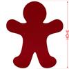 Dark Red Felt Gingerbread Man – Craft Decoration, 3–60 cm view 3