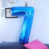 Blue Number 4 Foil Balloon, 101 cm, Birthday Party Decoration view 4