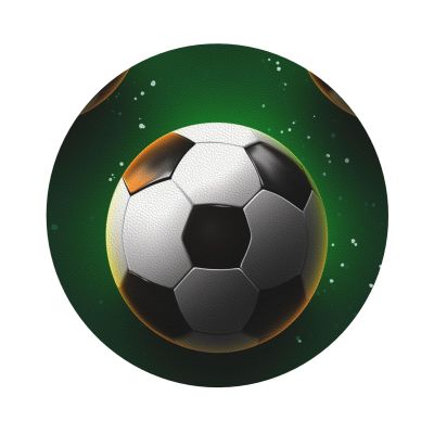 Football Coasters for Drinks, Set of 4, Absorbent, Heat-Resistant PU Leather, Non-Slip Round Cup Coasters