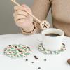 Happy Walking Kitty Coasters for Drinks, 4-Piece Set view 4