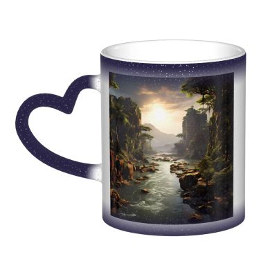 Kingww Mountains and Rivers Color-Changing Mug, 325 ml